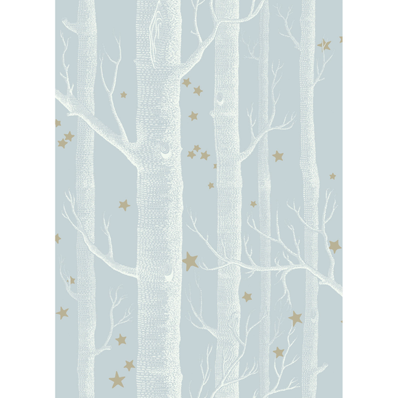 Woods and Stars CL Powder Blue Wallpaper by Lee Jofa
