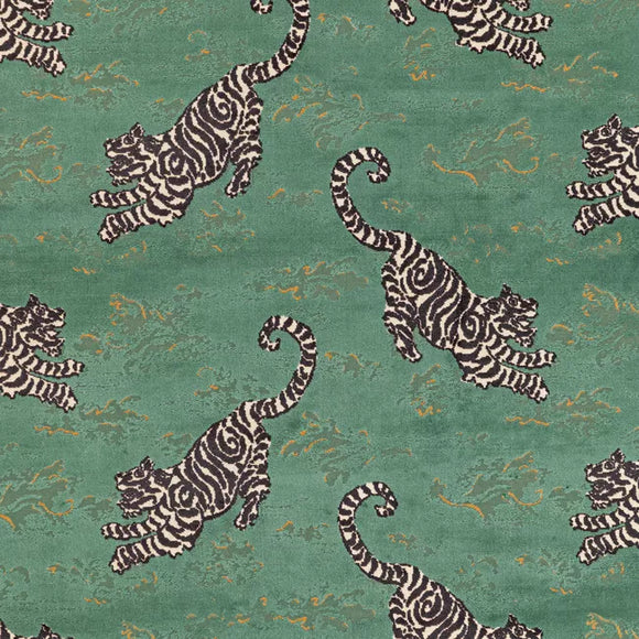 BONGOL VELVET CL JADE Drapery Upholstery Fabric by Lee Jofa