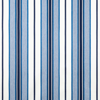Uma Stripe CL Denim Outdoor Upholstery Fabric by Kravet