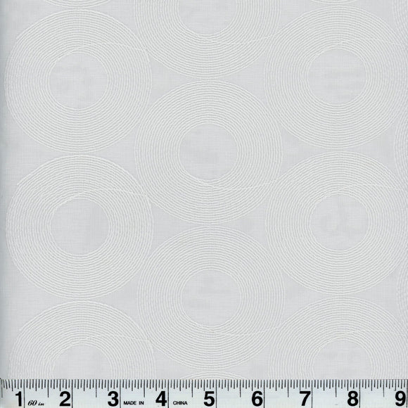 Spheres CL Winter White Drapery Sheer Fabric by Roth & Tompkins