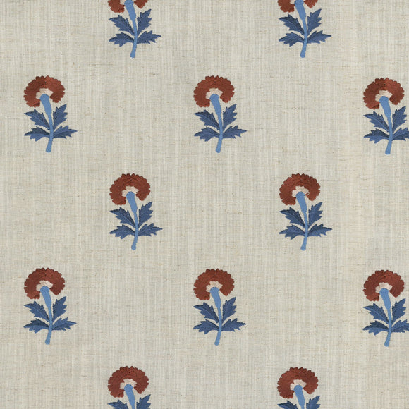 Thistle Embroidery CL Americana Drapery Upholstery Fabric by PK Lifestyles