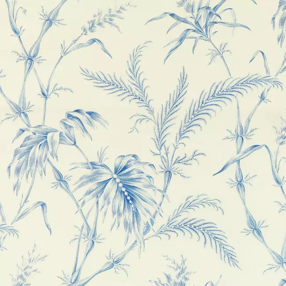LAUZIERE PRINT CL BLUE Drapery Upholstery Fabric by Brunschwig & Fils