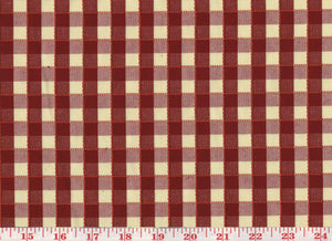 Picnic Check CL Red Drapery Upholstery Fabric