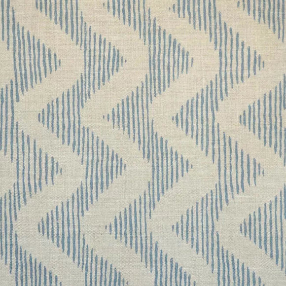 COLEBROOK, BLUE / NATURAL Drapery Upholstery Fabric by Lee Jofa