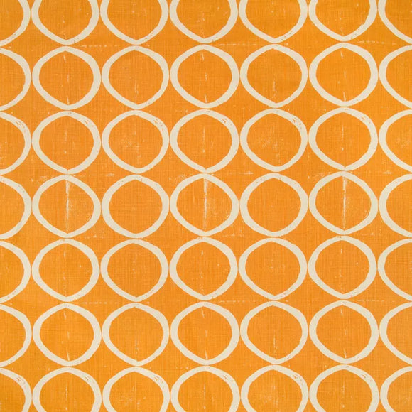 CIRCLES, TANGERINE Drapery Upholstery Fabric by Lee Jofa