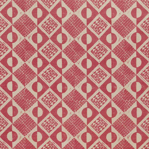 CIRCLES AND SQUARES, BERRY Drapery Upholstery Fabric by Lee Jofa
