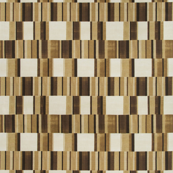 Blockstack Hickory Upholstery Fabric by Kravet