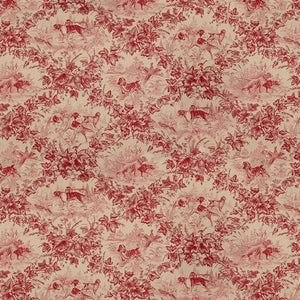 ON POINT COTTON PRINT CL RED Drapery Upholstery Fabric by Brunschwig & Fils