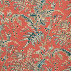 SEYCHELLES COTTON PRINT CL CORAL Drapery Upholstery Fabric by Brunschwig & Fils