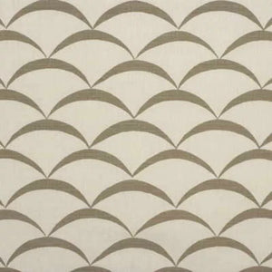 CRESCENT, WHITE / TAUPE Drapery Upholstery Fabric by Lee Jofa