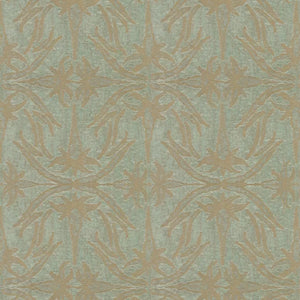 LILY BRANCH, AQUA Drapery Upholstery Fabric by Lee Jofa