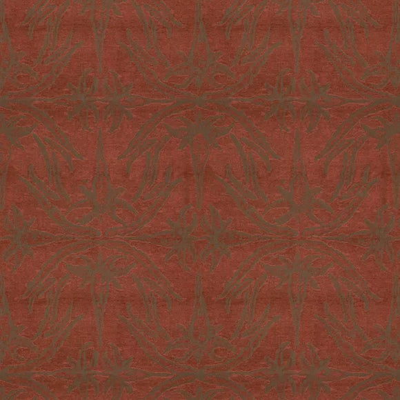 LILY BRANCH, RED Drapery Upholstery Fabric by Lee Jofa