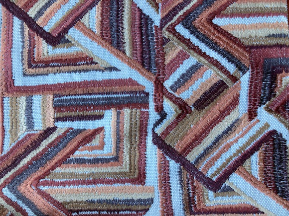 Gaudi CL TerraCotta Upholstery Fabric by American Silk Mills
