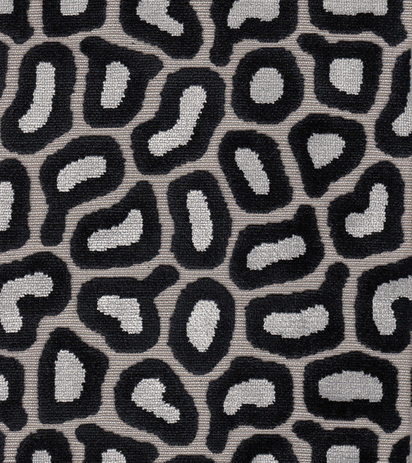 Morando CL Black Silver Drapery Upholstery Fabric by Charles Martel
