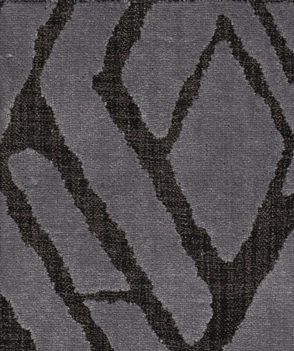 Giacosa CL Black-Grey Drapery Upholstery Fabric by Charles Martel