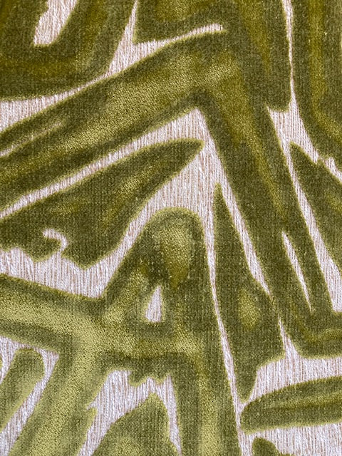ACDC CL Citron  Velvet Upholstery Fabric by Radiate Textiles