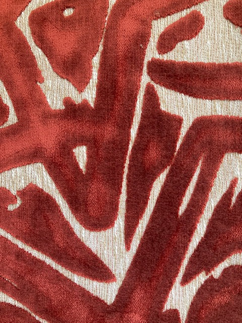ACDC CL Lipstick Velvet Upholstery Fabric by Radiate Textiles
