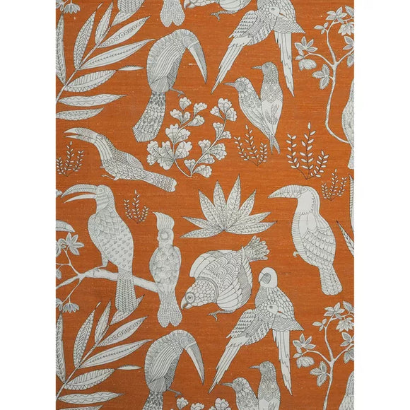 SILK BIRD, ARANCIA Drapery Upholstery Fabric by Brunschwig & Fils