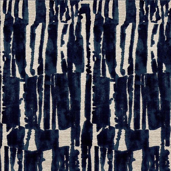 Lyric CL Indigo Velvet Upholstery Fabric by Radiate Textiles