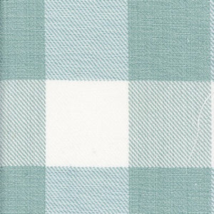 Metro Check CL Seaglass Drapery Upholstery Fabric by Roth & Tompkins