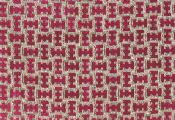 Paverno CL Raspberry Drapery Upholstery Fabric by Charles Martel