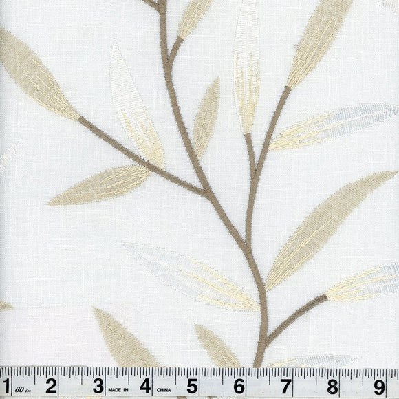 Lakeside CL Ivory Embroidered Fabric by Roth & Tompkins