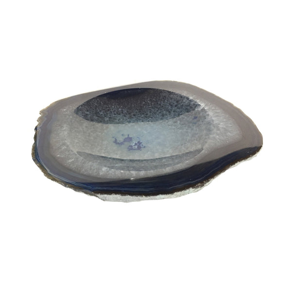 Ana Agate Trinket Dish, Blue by Curated Kravet