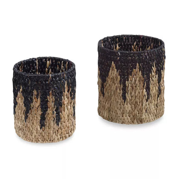 Masino Baskets, Set of 2 Cl Natural Black by Curated Kravet