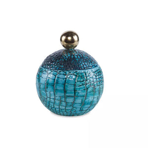 Rosa Box CL Turquoise Gold by Curated Kravet