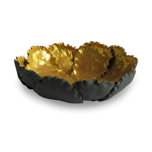 Krabi Bowl, Large CL Gray - Gold by Curated Kravet
