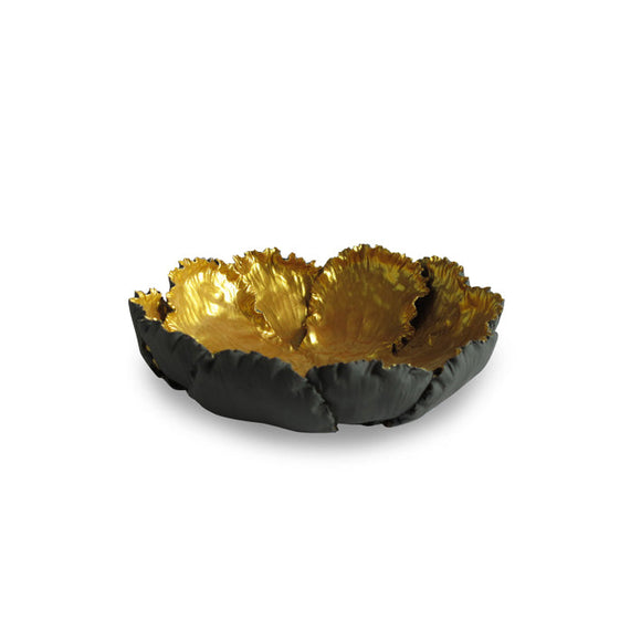 Krabi Bowl, Small CL Gray - Gold by Curated Kravet