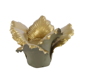 Pai Candleholder CL Khaki - Gold by Curated Kravet
