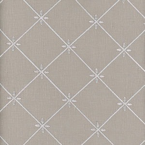 Veranda CL Grey Embroidery Fabric by Roth & Tompkins
