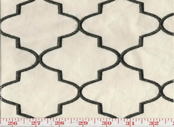 Hepburn CL Black Upholstery Fabric by KasLen Textiles
