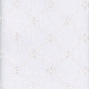 Veranda CL White Embroidery Fabric by Roth & Tompkins