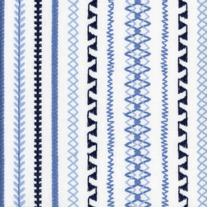 Stella Stripe CL Delft Embroidery Fabric by Roth & Tompkins