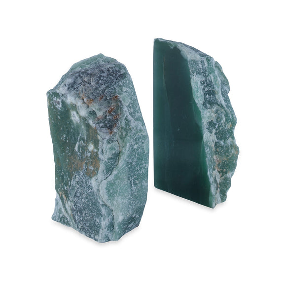 Matheus Green Quartz Bookends by Curated Kravet