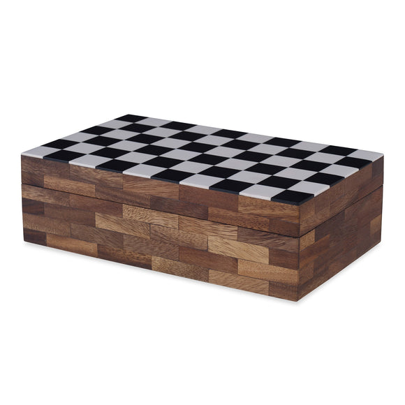 Checkmate Box CL Brown-White by Curated Kravet
