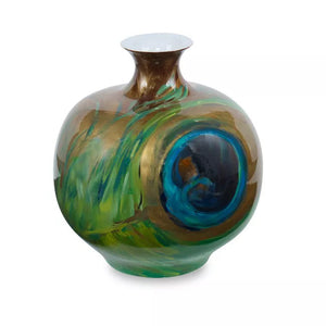 Swirls Vase CL Green Multi by Curated Kravet