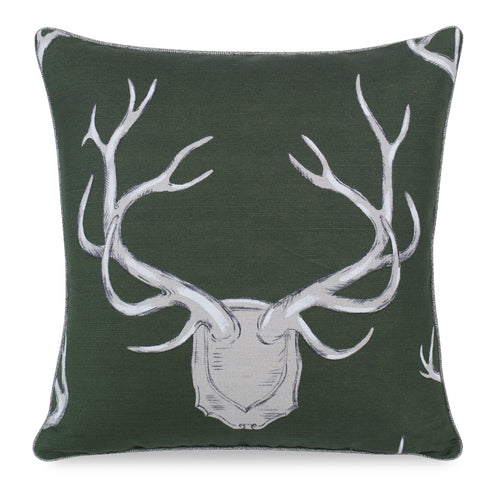 Antlers Pillow CL Hunter by Curated Kravet