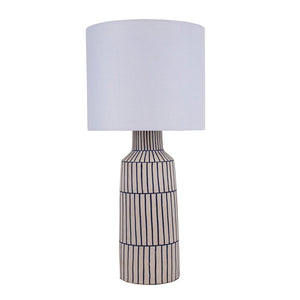 Evelyne Table Lamp CL Blue White by Curated Kravet
