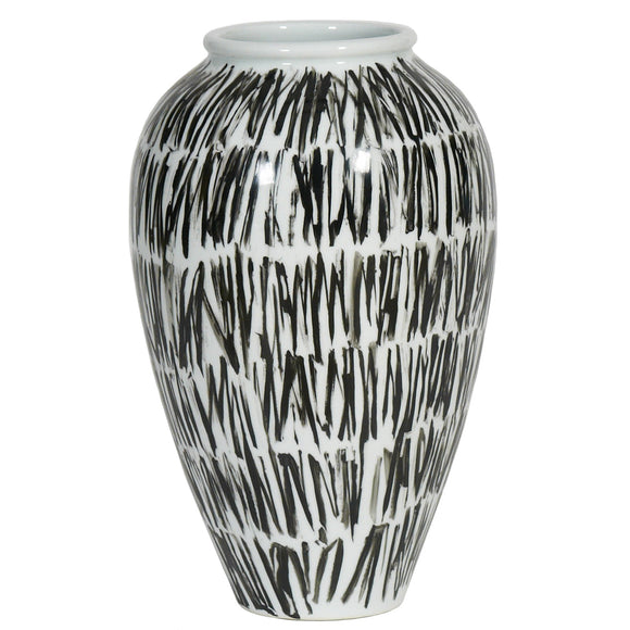 Colette Vase CL Black - White by Curated Kravet