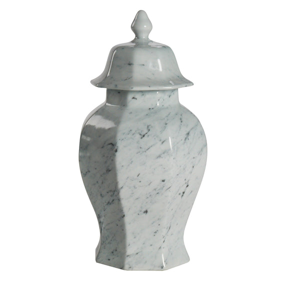 Kessel Lidded Jar CL White Marble by Curated Kravet