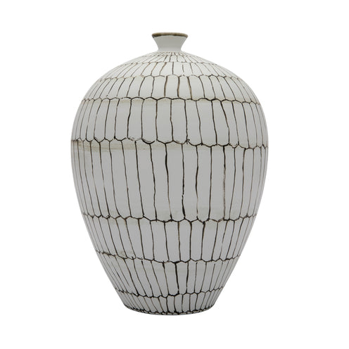 Witmer Vase CL White  by Curated Kravet