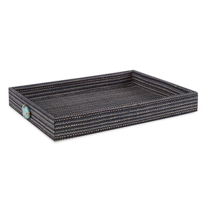 Chatham Tray , Small Cl  Black-Blue  by Curated Kravet
