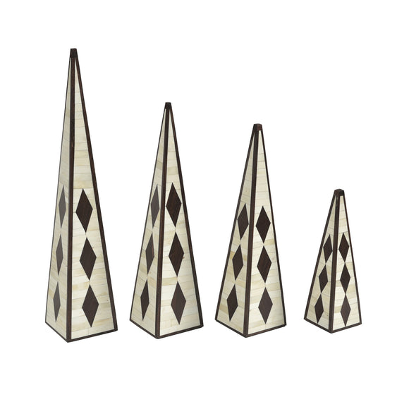 Francis Obelisks, Set of 4 CL Natural by Curated Kravet