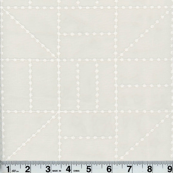 Dominoes CL Tussah Drapery Sheer Fabric by Roth & Tompkins