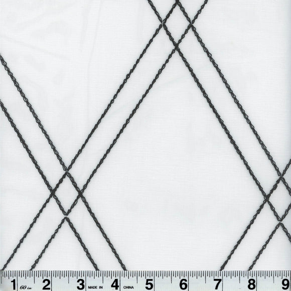 Devon CL Ebony Drapery Sheer Fabric by Roth & Tompkins