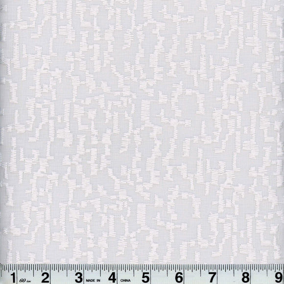 Palermo CL Winter White Drapery Sheer Fabric by Roth & Tompkins